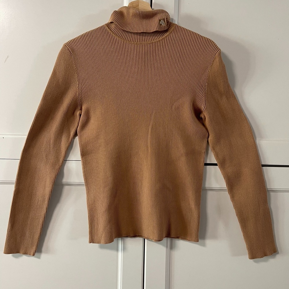 Lauren Ralph Lauren Women Turtleneck sweater Large Tan